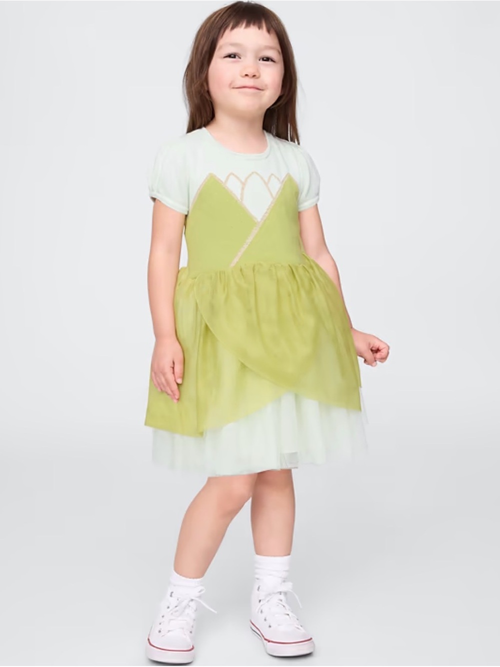 Gap × Disney Toddler Tiana Tulle Princess Dress Costume Dress-Up Size 5 NEW